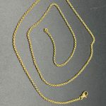 Cadena fina 2mm*60cm-Acero 316L Chapado en Oro 18k,