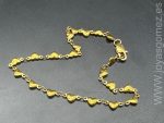 Tobillera corazones ,acero 316L chapado oro 18k - Imagen 2