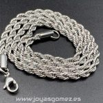 Cordón trenzado 3 mm*60cm acero 316L