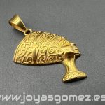 Colgante diosa egipcia  acero 316L chapado oro 18k-LIQUIDACION-