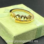 Anillo Mamá ajustable a tallas 18-20-22,acero 316L chapado oro 18k
