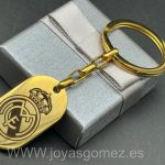 Llavero a personalizar, acero 316L chapado oro 18k