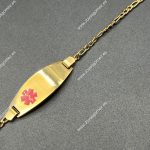Pulsera Alergenos , mujer, acero 316L chapado oro 18k-LIQUIDACION-