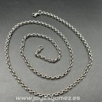 Cadena rolo 3mm*60cm-Acero 316L
