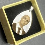Colgante Gota 30*19mm, foto grabación personalizada láser, acero 316L-OFERTA*