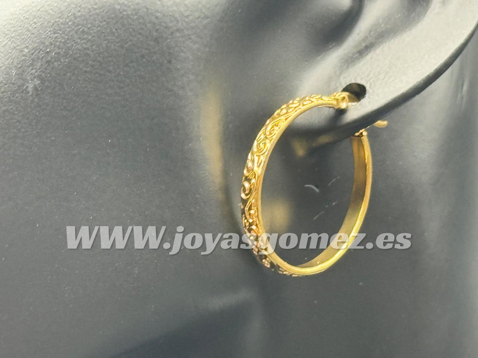 WhatsApp Image 2024-09-15 at 10.24.20 (6) Argollas matizadas - medida 3 cm-acero 316L chapado oro 18k - Imagen 1