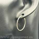 Aros lisos 25 mm , plata de ley