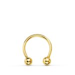 Oro 9k -Piercing Barbell oro doble bola 3 mm