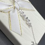 Pulsera Mama con Circonitas, plata de ley