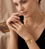 Rosario y pulsera milagrosa -acero 316L chapado oro 18k