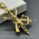Colgante legión grande - Acero 316L Chapado oro 18k.
