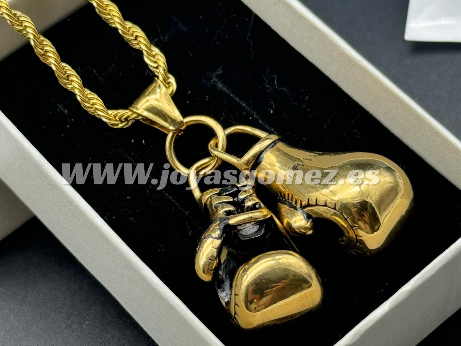 WhatsApp Image 2024-07-07 at 10.04.46 (1) Cordón 3*60cm- colgante guante boxeo ,acero 316L chapado oro 18k - Imagen 1