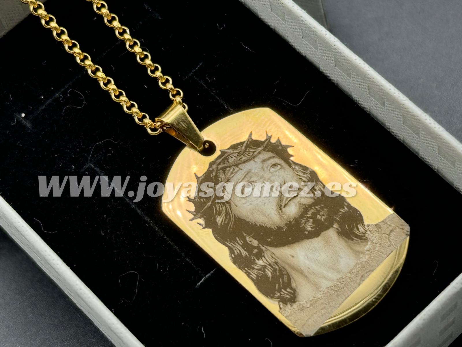 WhatsApp Image 2024-07-16 at 11.57.34 (3) Colgante PLACA 36*22mm+cadena 2*60cm- foto grabación personalizada láser, acero 316L chapado oro 18k - Imagen 1