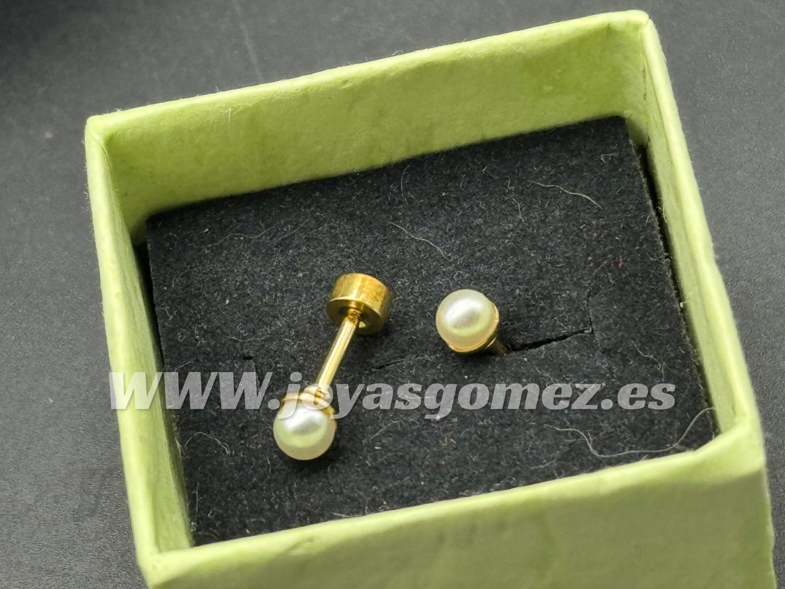 WhatsApp Image 2024-09-15 at 10.24.20 (13) Pendientes perla bebé, acero 316L chapado oro 18k - Imagen 1