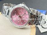 Reloj esfera rosa- circonitas ,acero 316L - Imagen 2