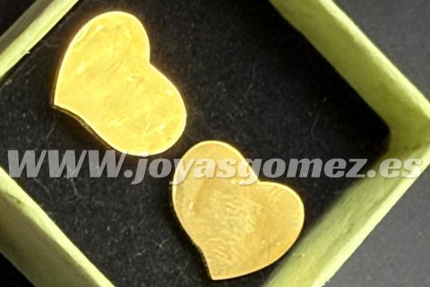 pendientes corazón acero 316 L chapado oro 18k-LIQUIDACION-