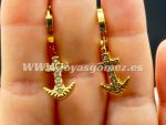 Pendientes ancla, acero 316L chapado oro 18k - Imagen 2