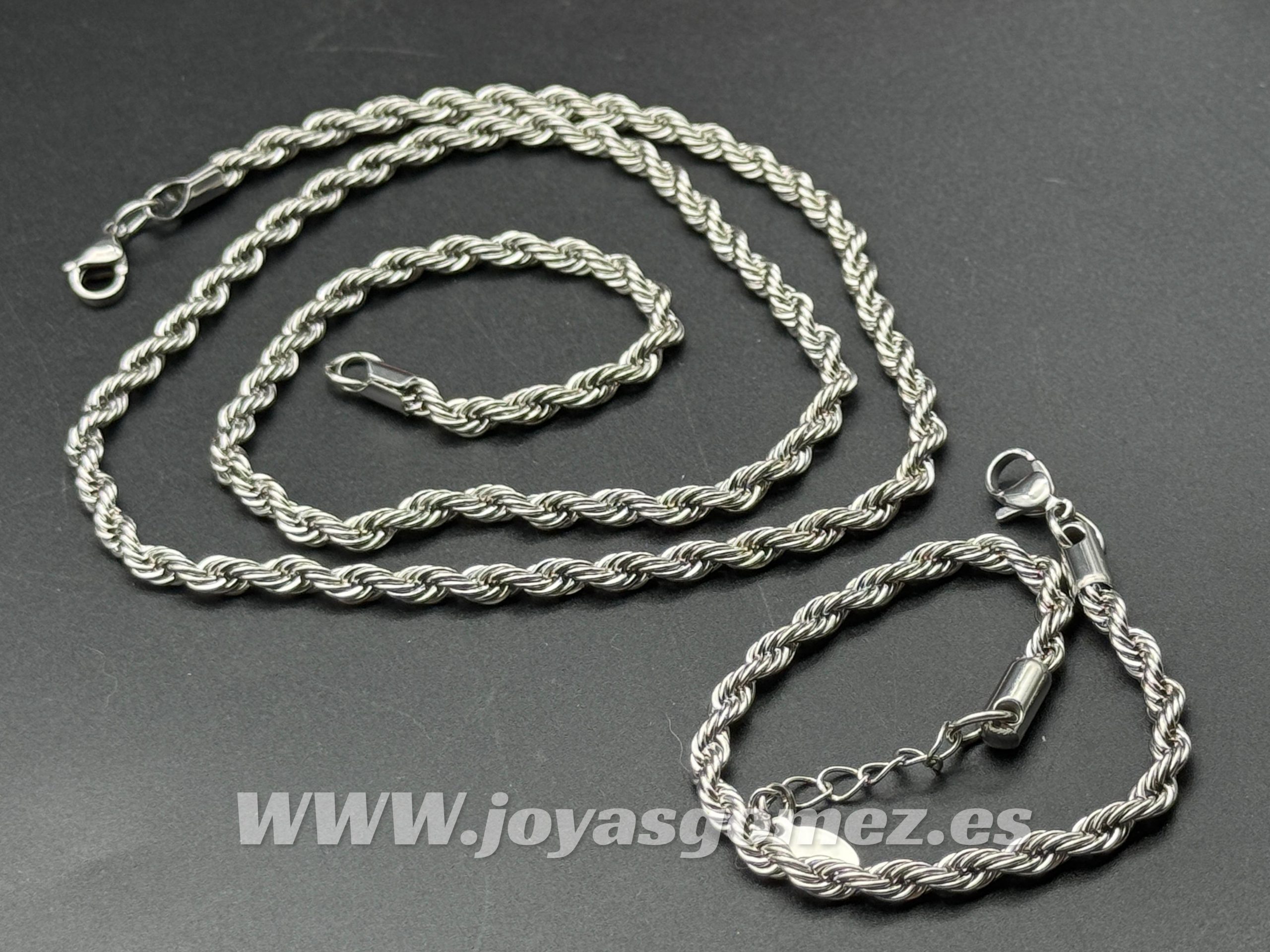 WhatsApp Image 2025-10-31 at 09.55.41 (1) Cordón 4mm*60cm- pulsera 4mm*21cm, acero 316L - Imagen 1