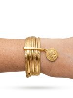 SEMANARIO GRECA-LISO, ACERO 316L CHAPADO ORO 18K - Imagen 2