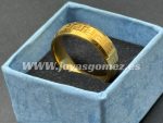 Alianza greca 6 mm tallas 16-18-20, acero 316L chapado oro 18k - Imagen 2
