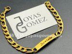 Esclava 21cm*7 mm, acero 316L chapado oro 18k - Imagen 2