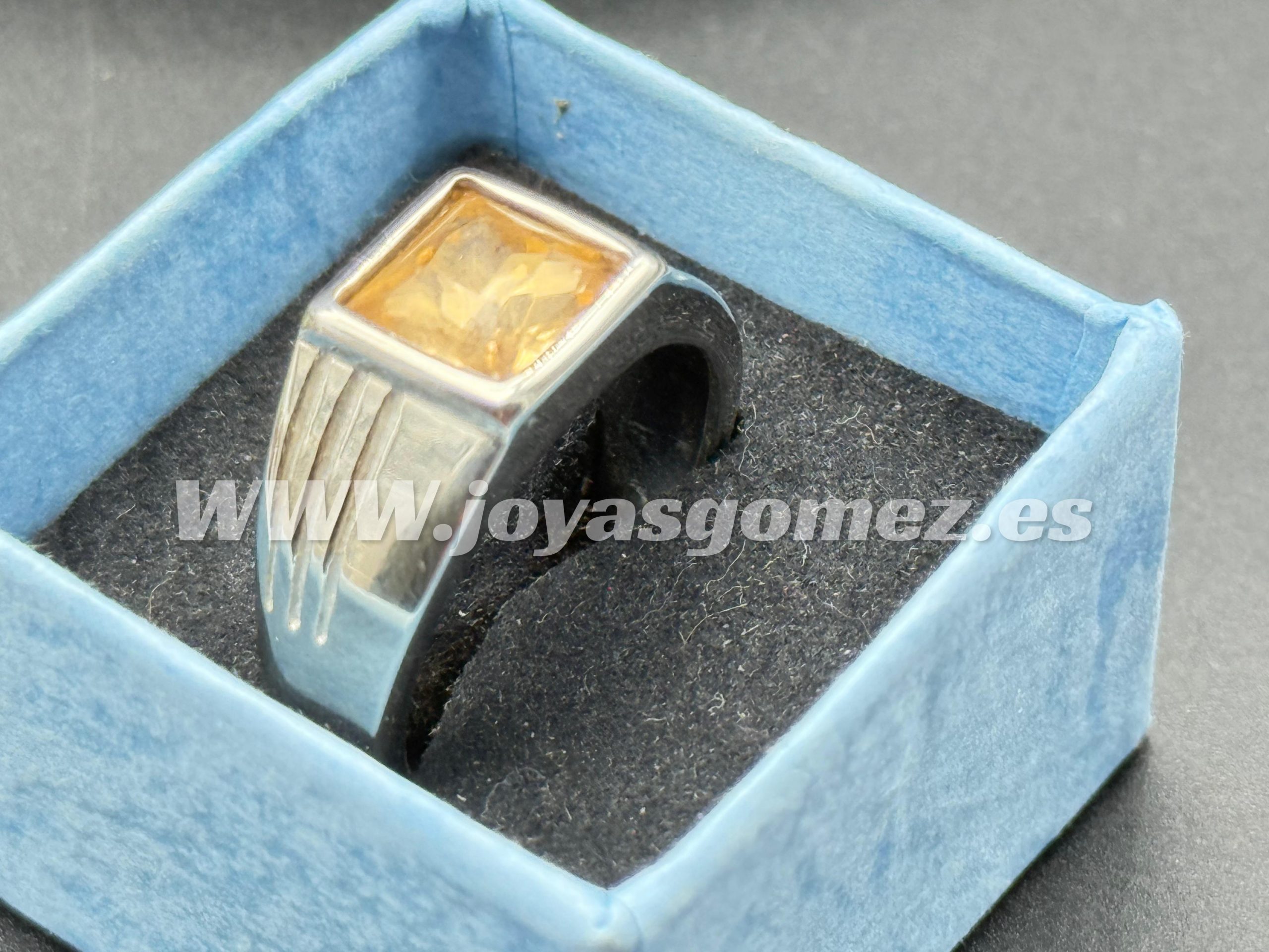 WhatsApp Image 2025-07-26 at 10.38.31 Sello piedra salmón, talla 22 , acero 316L-LIQUIDACION- - Imagen 1