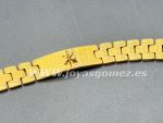 Esclava 12* 21cm, acero 316L chapado oro 18k