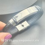 Pulsera Enlaces combinados en acero y caucho,acero 316 L - Imagen 2