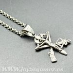 Cadena rolo 3mm*60cm y cruz legión, acero 316L