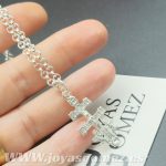 Colgante Cruz Caravaca +Cadena Rolo 3*50, plata de ley - Imagen 2