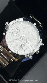 Reloj esfera blanca,acero 316L