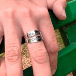 Anillo dos nombres, tallas 10-12-14-16-18-20-22-24,plata de ley - Imagen 2