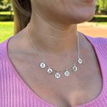 Collar Monedas grabadas, plata de ley - Imagen 2