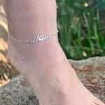 TOBILLERA PERSONALIZADA NOMBRE,plata de ley - Imagen 2