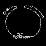 TOBILLERA PERSONALIZADA NOMBRE,plata de ley