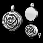 Guardacenizas rosa, plata de ley