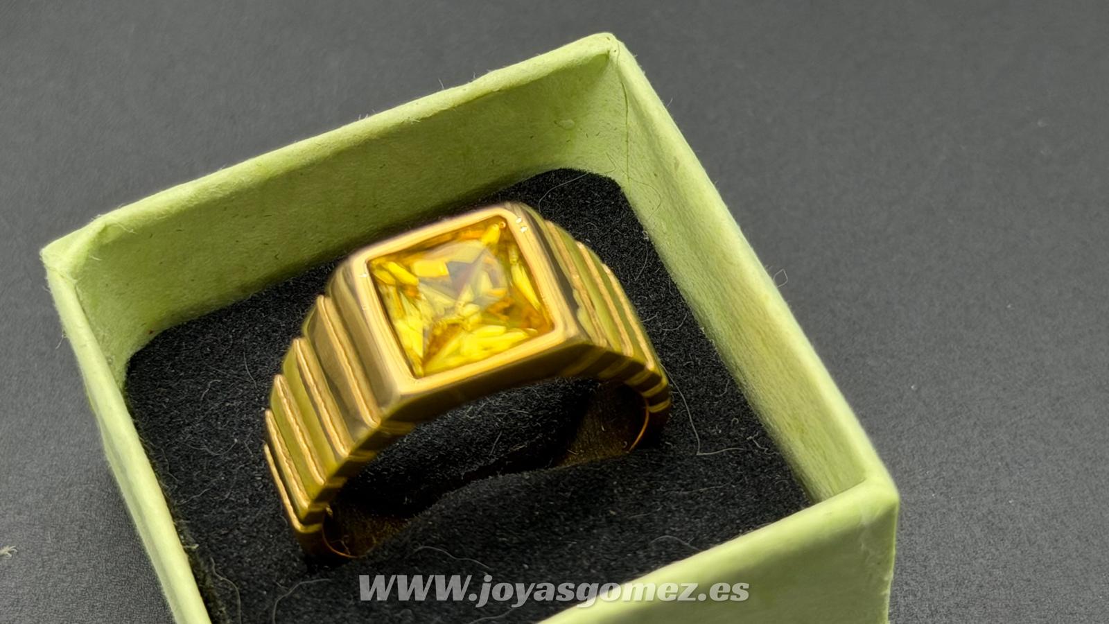 WhatsApp Image 2025-12-29 at 09.30.45 (1) Sello piedra ámbar, talla 22 acero 316L chapado oro 18k - Imagen 1
