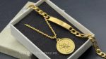 Conjunto de comunión niño, acero 316 L chapado oro 18k