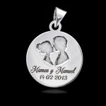 COLGANTE PERSONALIZADO ELLA Y ÉL,plata de ley