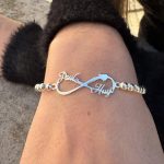 Pulsera Elástica Infinito 4 mm ,plata de ley - Imagen 2