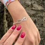 Pulsera Infinito Personalizada ,plata de ley - Imagen 2