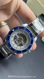 Reloj automático dial azul,acero 316L