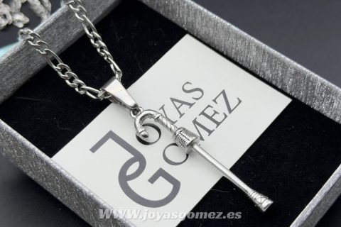 Cadena 4mm*60 cm -colgante bastón ,acero 316 L- LIQUIDACION-