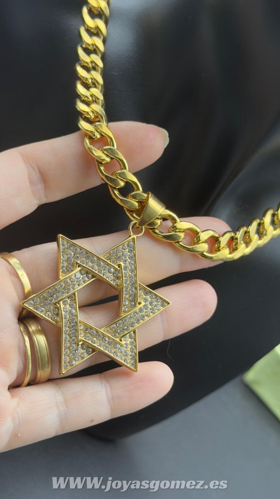 WhatsApp Image 2026-01-21 at 09.32.03 (3) Colgante estrella de David -cadena 9*60cm, acero 316 L chapado oro 18k - Imagen 1