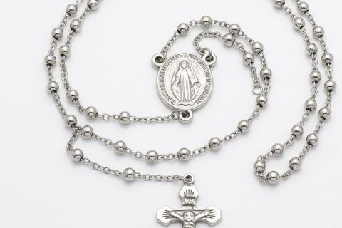 Rosario virgen Milagrosa 4mm * 65cm- acero 316L