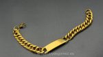 Esclava, acero 316L Chapado oro 18k, 12MM grueso-21cm largo- grabado láser - Imagen 2