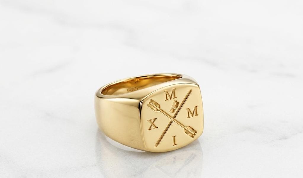 WhatsApp Image 2026-08-21 at 11.31.36 Sello talla 22 acero 316L chapado oro 18k - Imagen 1