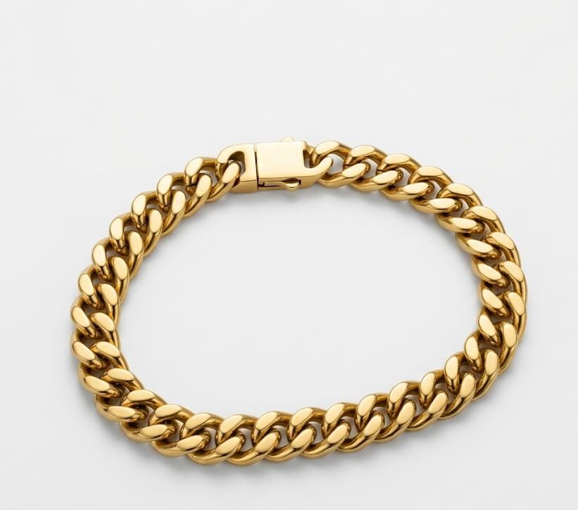 WhatsApp Image 2026-09-18 at 11.23.07 Pulsera cubana 10mm -21 cm, acero 316L, chapado oro 18k - Imagen 1